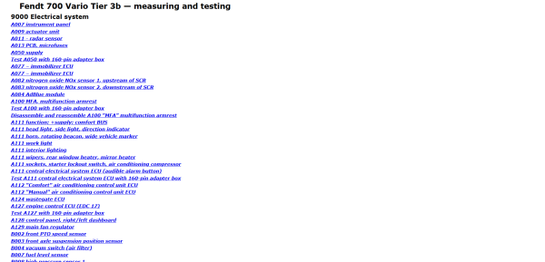 Fendt Fendias Wiring Diagram Position of Components Measuring Testing Fault Code Calibration Document 55d5285d6cc07e4c8