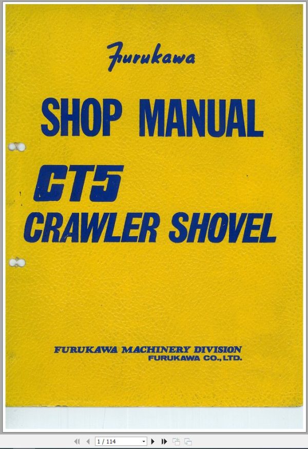 Furukawa Wheel Loader CT5 Shop Manual 1