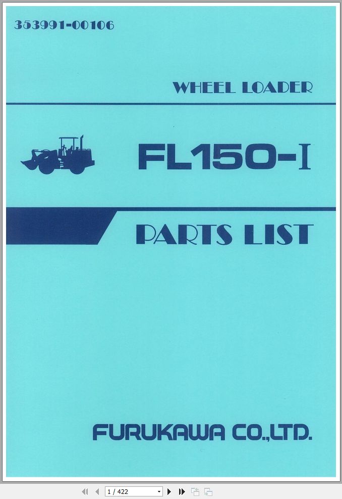 Furukawa Wheel Loader FL150 1 Parts List 1
