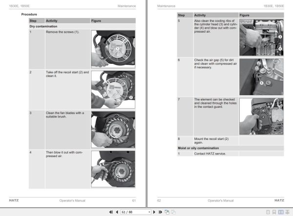Hatz Engine 1B30E 1B50E Operation and Maintenance Manual EN 2