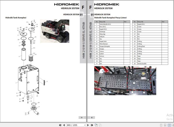 Hidromek Excavator HMK 210W 5 Stage 5 Service Manual and Diagram REV00 TR 2