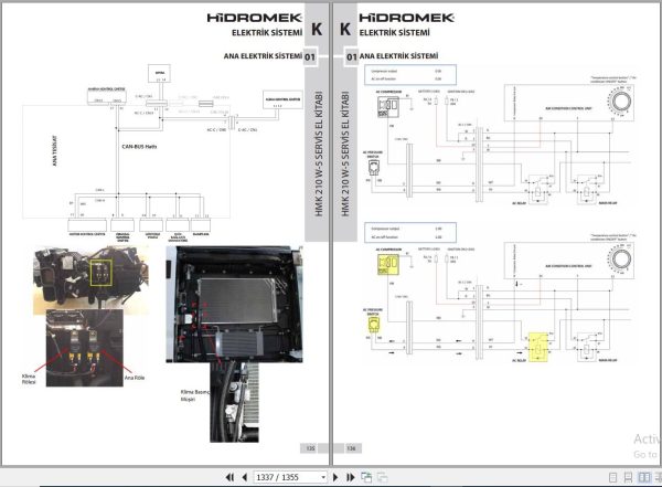 Hidromek Excavator HMK 210W 5 Stage 5 Service Manual and Diagram REV00 TR 4