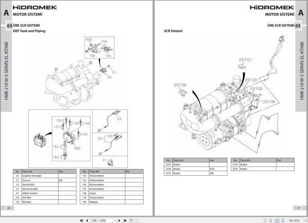 Hidromek HMK 210W 5 Stage 5 Service Manual Electric and Hydraulic Schematic REV00 TR 2