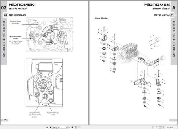 Hidromek HMK 310LC 5 Stage 5 Service Manual Electric and Hydraulic Schematic REV01 TR 2