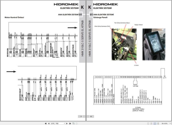 Hidromek HMK 310LC 5 Stage 5 Service Manual Electric and Hydraulic Schematic REV01 TR 4