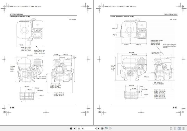 Honda Engine GX120 GX160 GX200 Service Information and Maintenance Manual EN 2