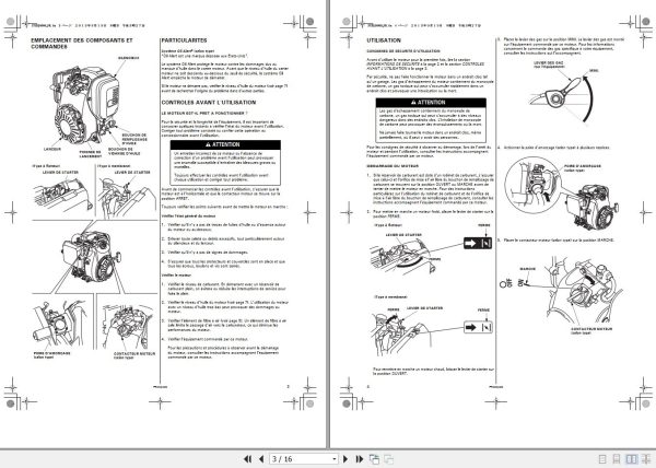 Honda Engine GX120 Owners Manual and Wiring Diagram FR 2
