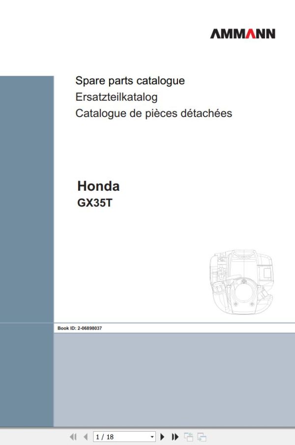 Honda Engine GX35T Spare Parts Catalog