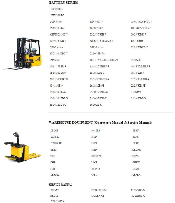 Hyundai Forklift Trucks PDF 11.2024 Operator Manual 1