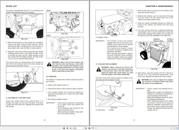 Iseki Front Mowers SF225 SF237 Operators Manual 1832 912 102 0 EN 2