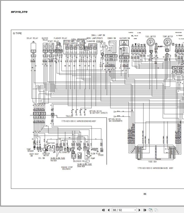 Iseki Front Mowers SF310 SF370 Operators Manual and Diagram 1770 912 101 4I EN 2