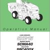 Iseki Lawn Mowers SXG15 Operators Manual and Diagram 0807 01 400 1