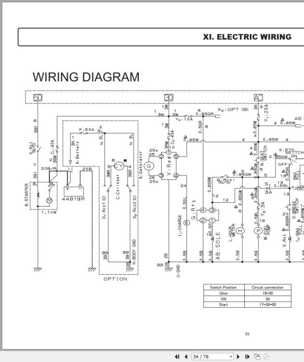 Iseki Lawn Mowers SXG15 Operators Manual and Diagram 0807 01 400 2