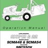 Iseki Lawn Mowers SXG19F SXG22F Operators Manual and Diagram 1