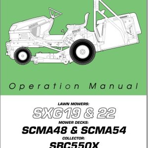 Iseki Lawn Mowers SXG19F SXG22F Operators Manual and Diagram 1