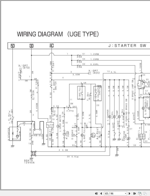Iseki Lawn Mowers SXG19F SXG22F Operators Manual and Diagram 2