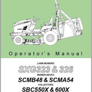 Iseki Lawn Mowers SXG323 SXG326 Operators Manual and Diagram 1