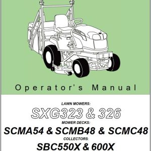 Iseki Lawn Mowers SXG323 SXG326 Operators Manual and Diagram 1728 912 101 9 EN 1
