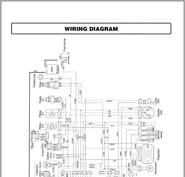 Iseki Lawn Tractor SG153 SG173 Operators Manual and Diagram 9703 01 200 2