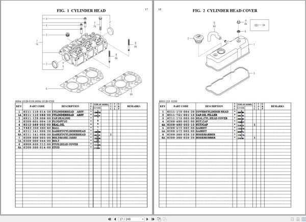 Iseki Mower SF200M SF230M Parts Catalog 1689 097 120 00 2