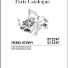 Iseki Mower SF224 SF235 Parts Catalog 1832 097 100 0A 1
