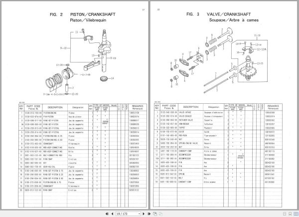 Iseki Mower SW519 Parts Catalog 2503 098 100 10 2