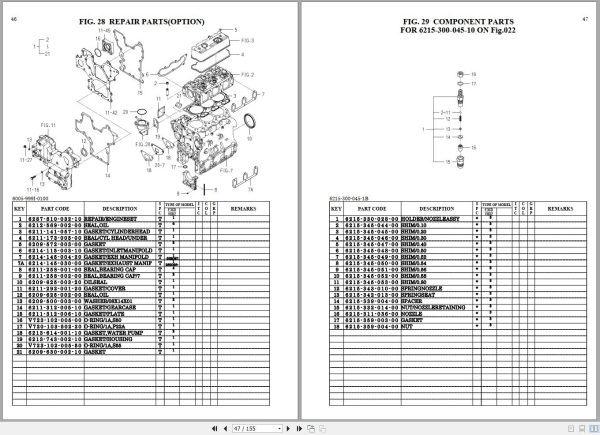 Iseki Mower SZ330 Parts Catalog 1752 097 300 10 2