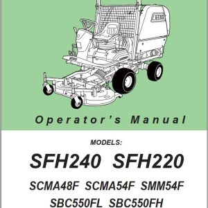 Iseki Mowers SFH220 SFH240 Operators Manual and Diagram 1
