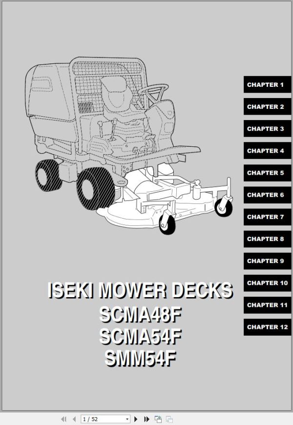 Iseki Mowers SFH220 SFH240 Operators Manual and Diagram 3