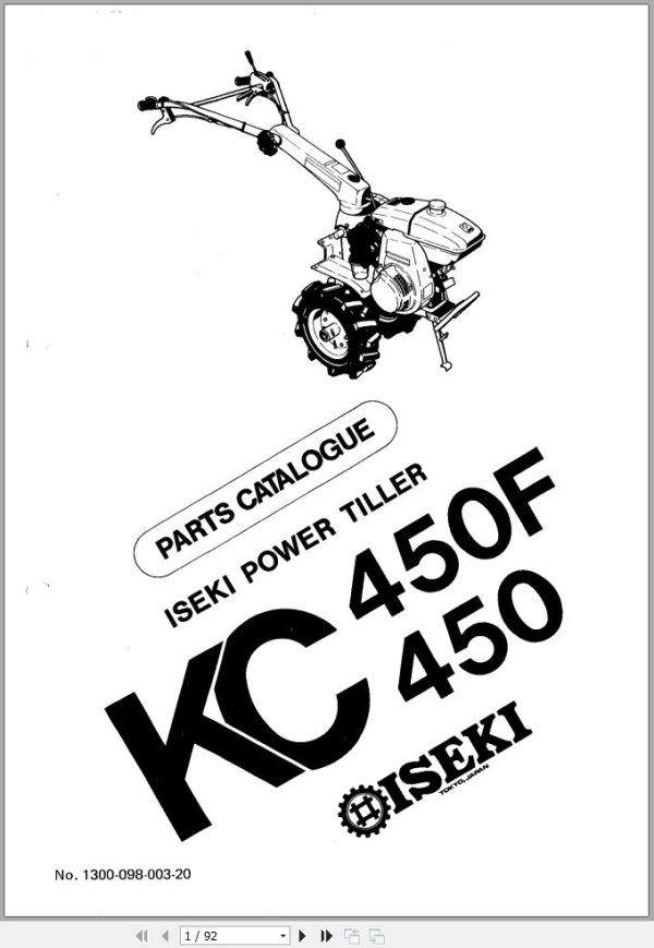 Iseki Stiller KC450 KC450F Parts Catalog 20210426134812 1