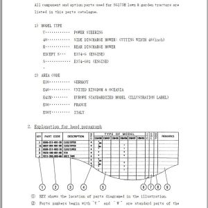 Iseki Tractor SG173H Parts Catalog 1631 097 100 10 1