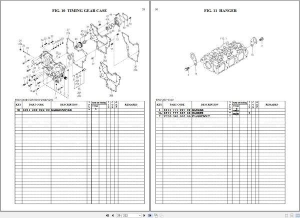 Iseki Tractor SG173H Parts Catalog 1631 097 100 10 2