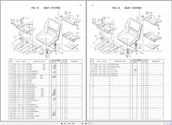 Iseki Tractor SG17H Parts Catalog 1631 098 100 10 2