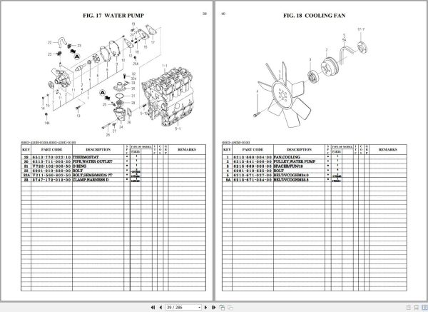 Iseki Tractor SGR17 SGR19 SGR22 Parts Catalog 1705 097 100 20 2