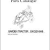 Iseki Tractor SXG216 Parts Catalog 1782 097 320 00 1