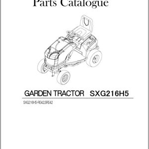 Iseki Tractor SXG216 Parts Catalog 1782 097 320 00 1