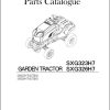 Iseki Tractor SXG326H7 SXG323H7 Parts Catalog 1728 097 420 0A 1