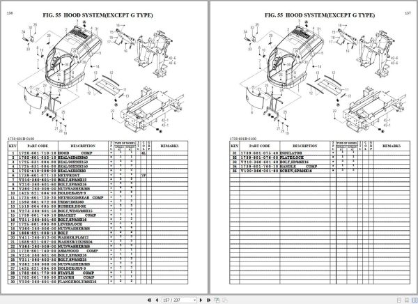 Iseki Tractor SXG326H7 SXG323H7 Parts Catalog 1728 097 420 0A 2