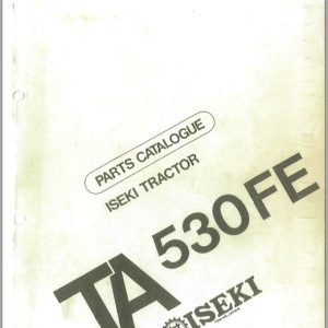 Iseki Tractor TA530FE Parts Catalog 1595 098 100 00 1