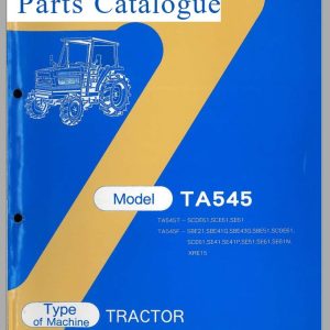 Iseki Tractor TA545T TA545F Series Parts Catalog 1597 098 100 10 1