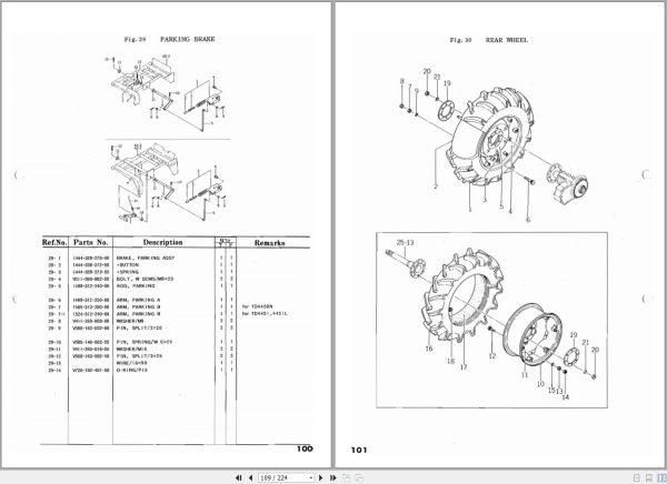 Iseki Tractor TD4451 Parts Catalog 2