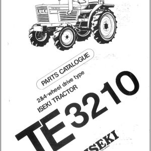 Iseki Tractor TE3210 Parts Catalog 1500 098 034 10 1