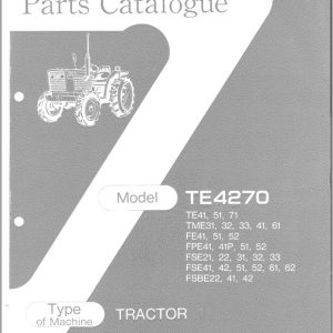 Iseki Tractor TE4270 Parts Catalog 1