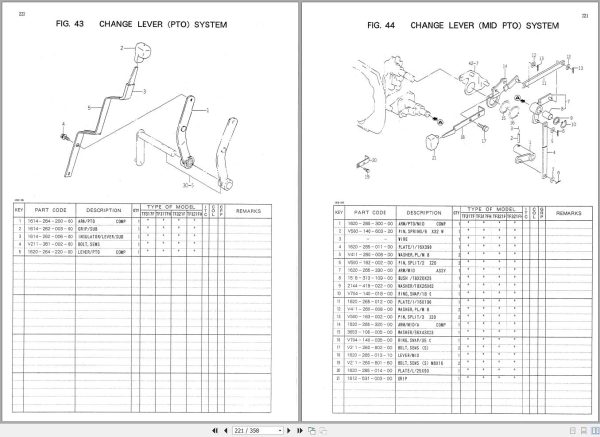 Iseki Tractor TF317 TF321 Parts Catalog 1620 097 100 0A 2
