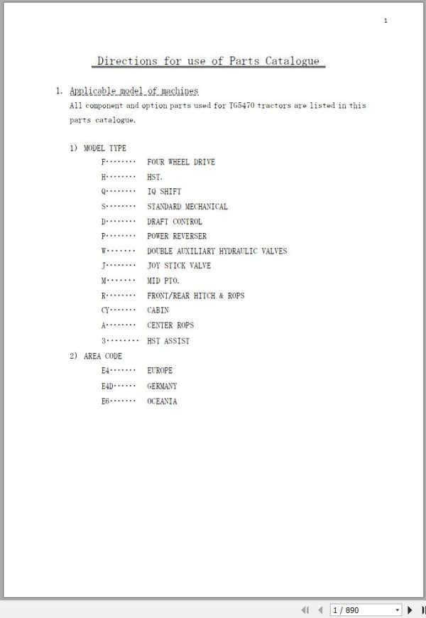 Iseki Tractor TG5330 TG5390 TG5470 Parts Catalog 1