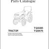 Iseki Tractor TG5395 TG5475 Parts Catalog 1747 097 100 1E 1