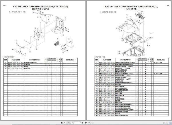 Iseki Tractor TG6370G TG6490G Parts Catalog 1815 097 110 00 2