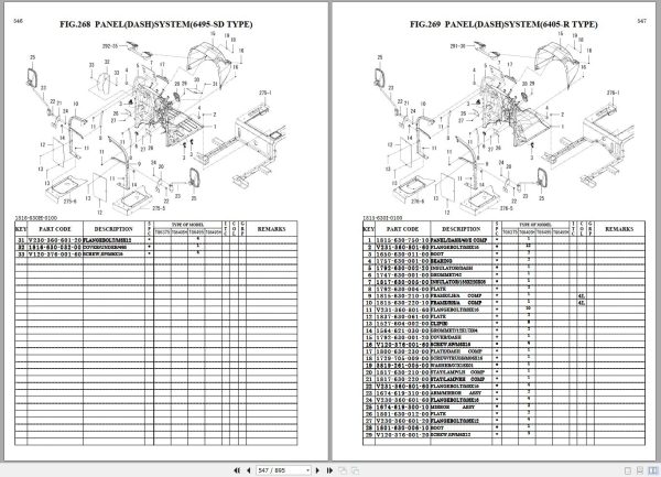 Iseki Tractor TG6375 TG6405H TG6495 TG6495H Parts Catalog 1815 097 120 0B 2