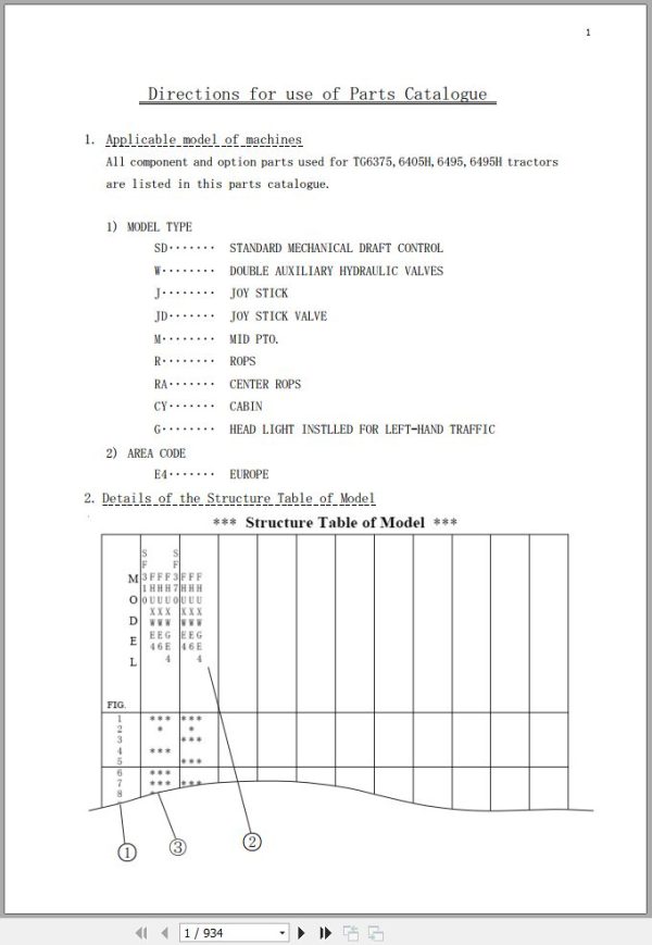 Iseki Tractor TG6375 TG6405H TG6495 TG6495H Parts Catalog 1815 097 120 1E 1