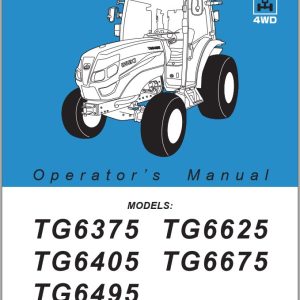 Iseki Tractor TG6375 TG6495 Operators Manual and Diagram 1815 912 104 0 EN 1